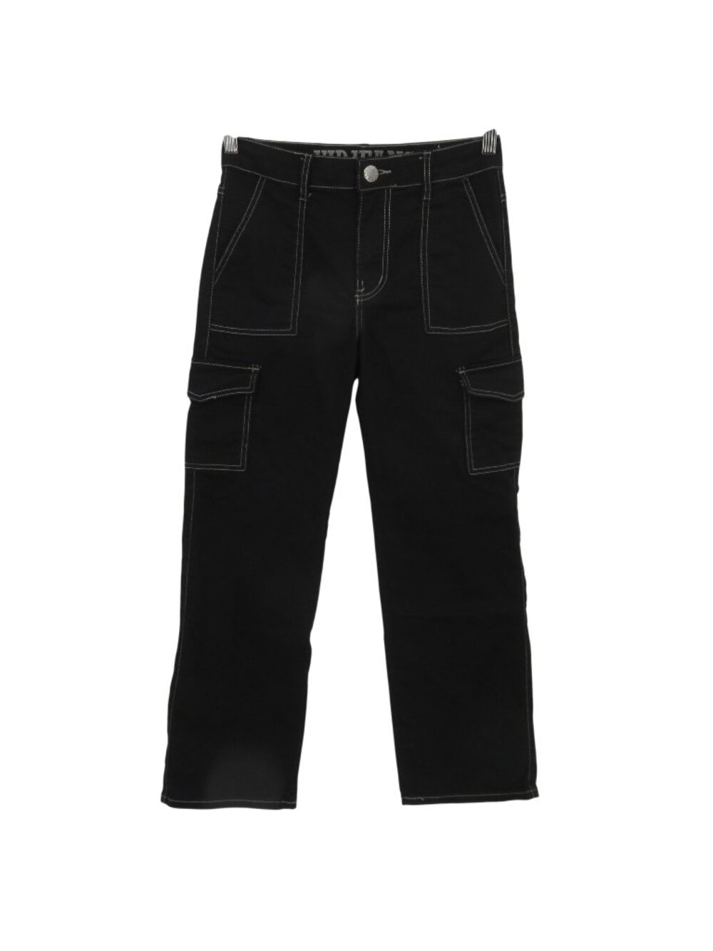 VIP Jeans Juniors 5 Women 27 Black Gray Seam Goth Grunge Cargo Pants Pockets